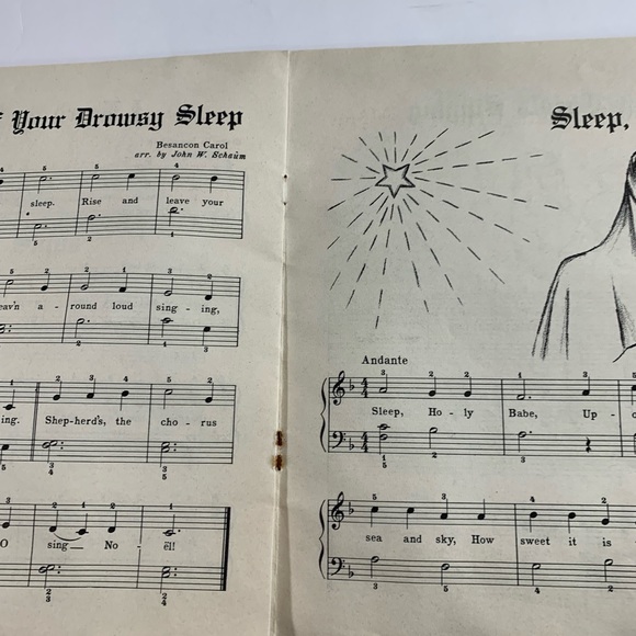 Vintage Piano Music Sheet Book Christmas 1945 John Schaum Belwin USA - Picture 7 of 7